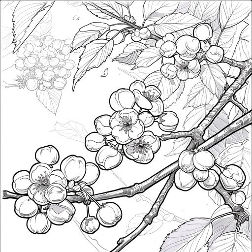 Child-Friendly Cherry Coloring Pages - Creative Fun