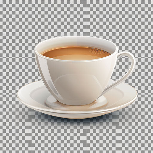 Coffee cup clipart with flat random background