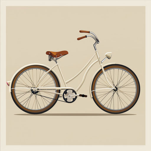Bike clipart in photo realistic quality on flat beige background