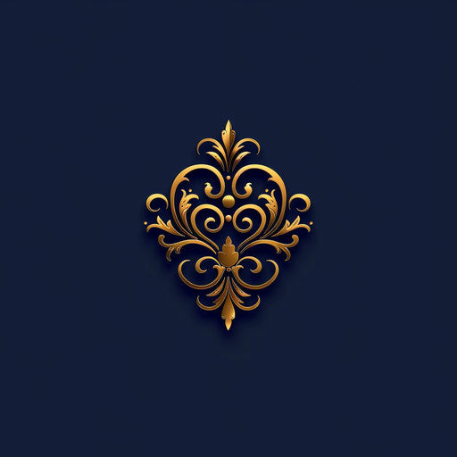 Sophisticated logo for YouTuber with golden emblem on dark blue background