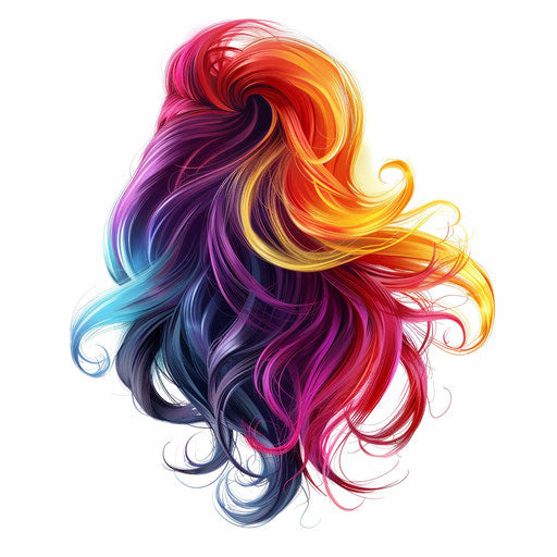 Realistic illustration of a colorful hair clip on white background