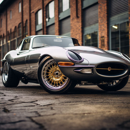 Jaguar E Type car Wheel and Tire Upgrades