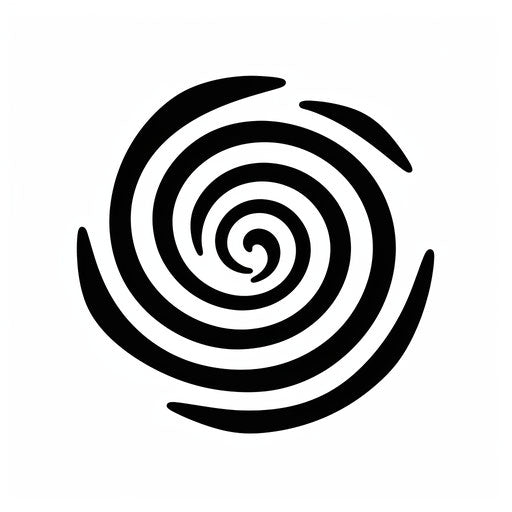 Spiral clipart in Minimalist style, on white background