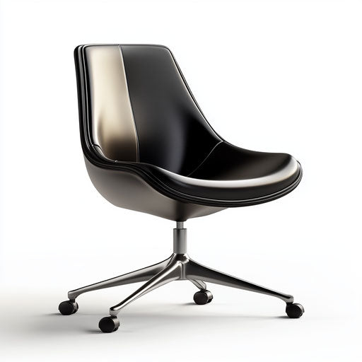 Realistic adjustable desk chair clipart, high-resolution