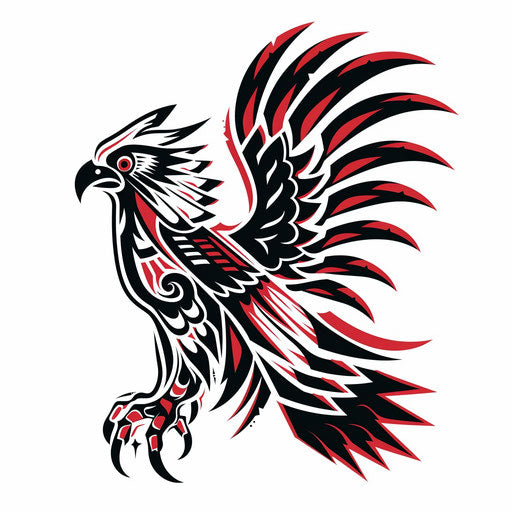 Bold flat tattoo sketch of a Mexican eagle