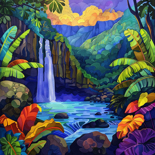 La Fortuna Waterfall Artistic Scenic Masterpiece