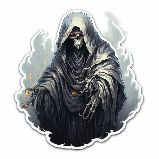 Grisly ghost sticker by dj dj dj w