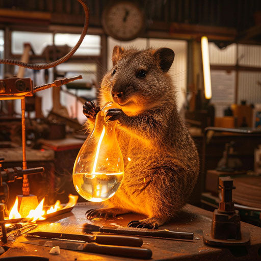 The quokka glassblower