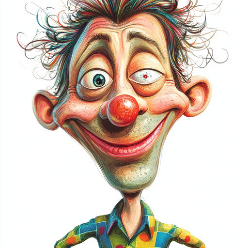 Humorous caricature of a handwriting caricature clipart with human characteristics