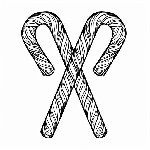 Candy canes crossed in an X.