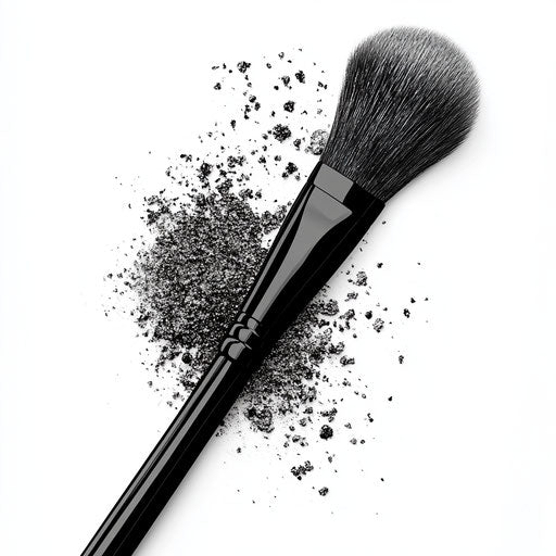 Realistic eyeshadow brush clipart, high resolution