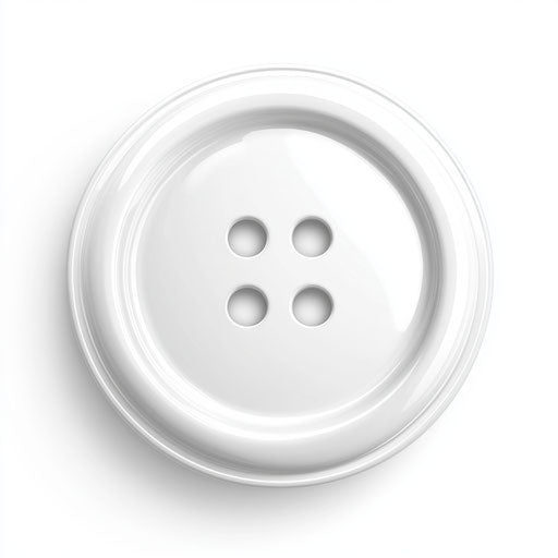 3D button on flat white background in realistic style