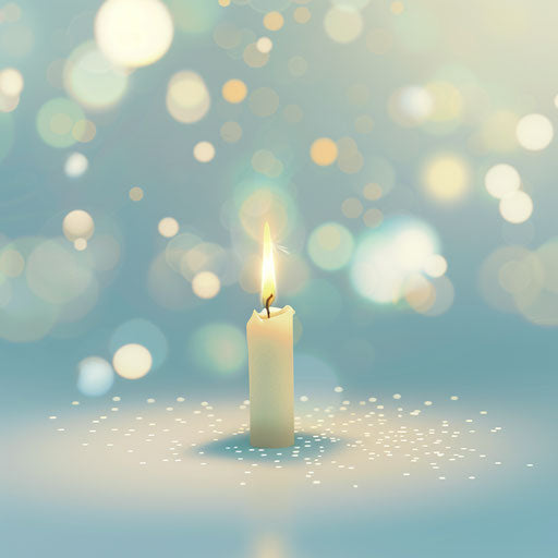 December clipart with flat random background and ethereal glow