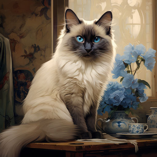 Mysterious Birman cat