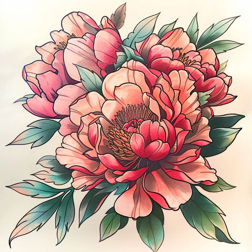 Exquisite Neo Traditional Tattoo Outlines