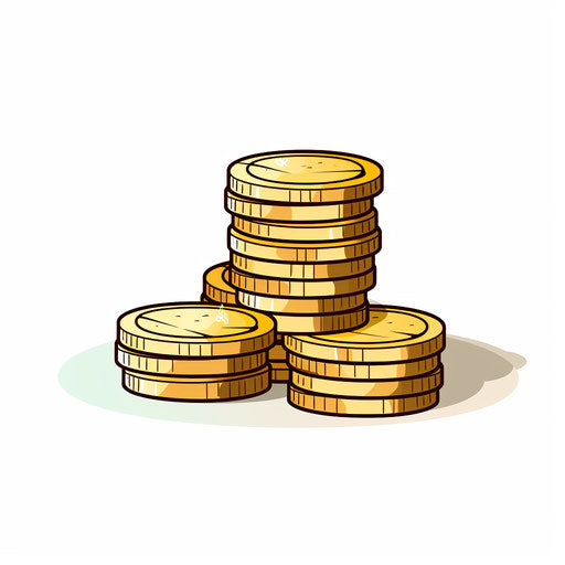 Money in minimalist style on white background