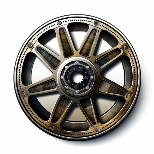 Movie reel clipart in the style of Chiaroscuro Art