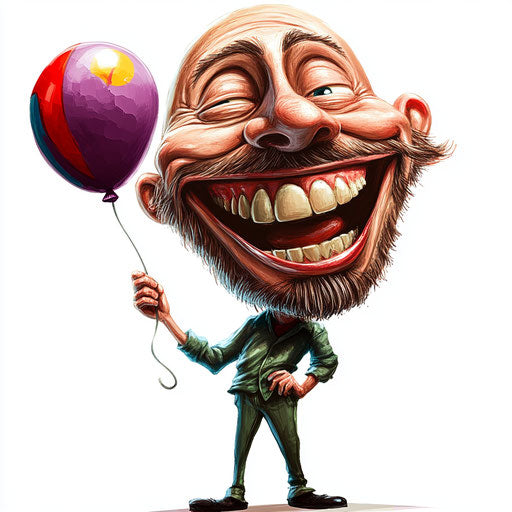 Humorous Well Done Caricature Clipart for Editorial Content