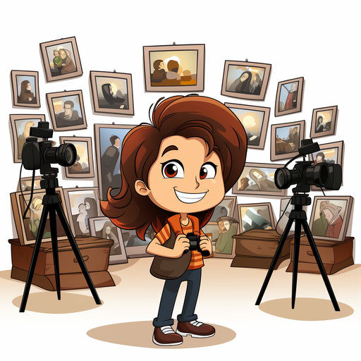 Picture day clipart in the style of Chiaroscuro Art