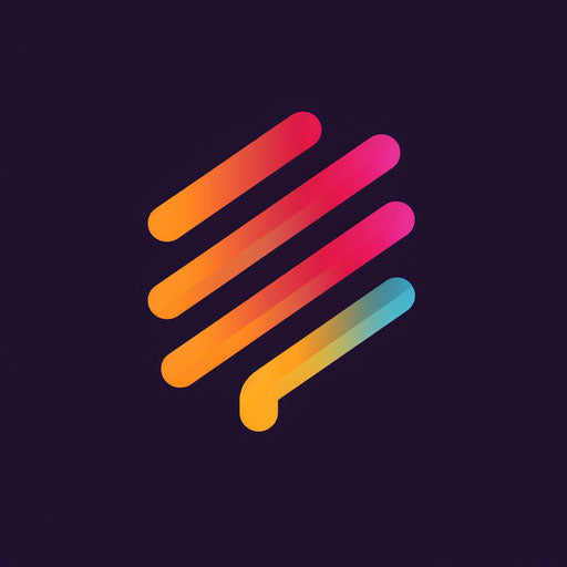 Modern restaurant logo with vibrant gradient background