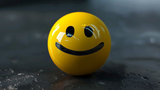 Animated smile on black background, realistic art, yellow 37:21