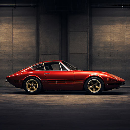 Side view of a classic Ferrari Daytona