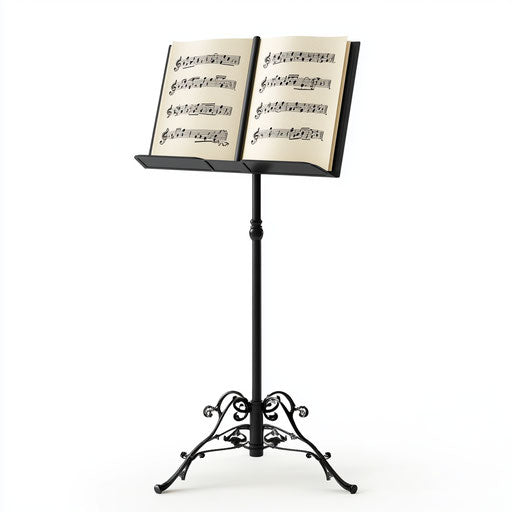 Realistic drawing of a music stand