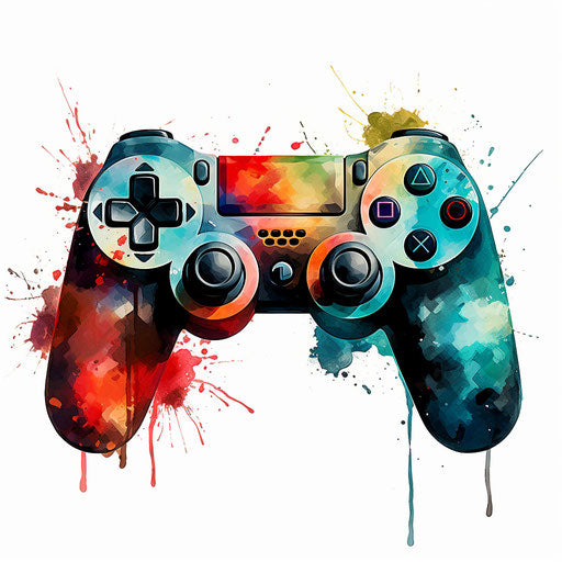 Controller clipart in the style of Chiaroscuro Art, on a white background