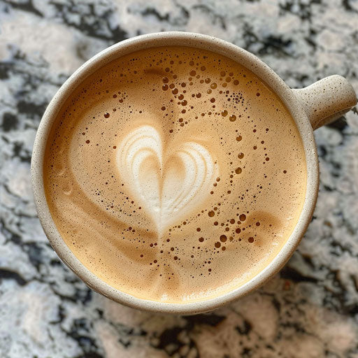 Heart in cappuccino froth
