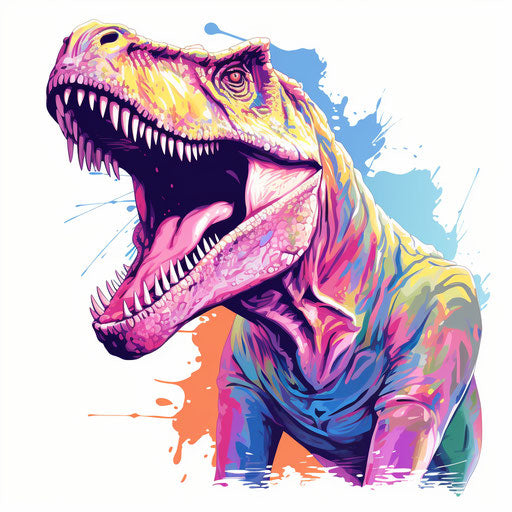 T-rex illustration in Pastel Colors Art style