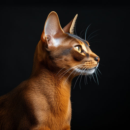 Abyssinian cat in profile
