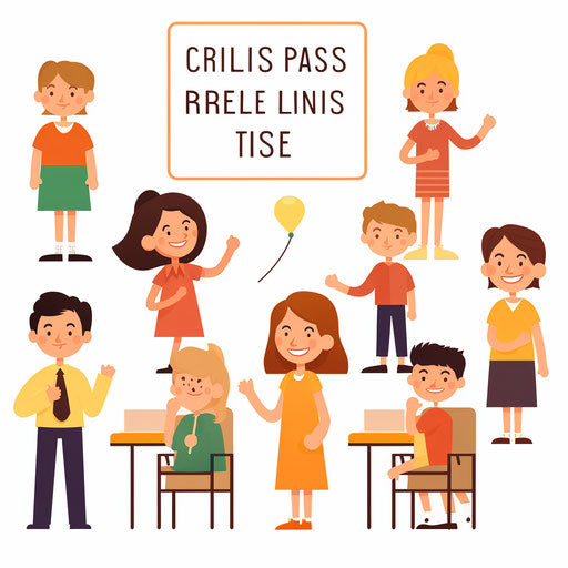 Classroom rules minimalist on white background