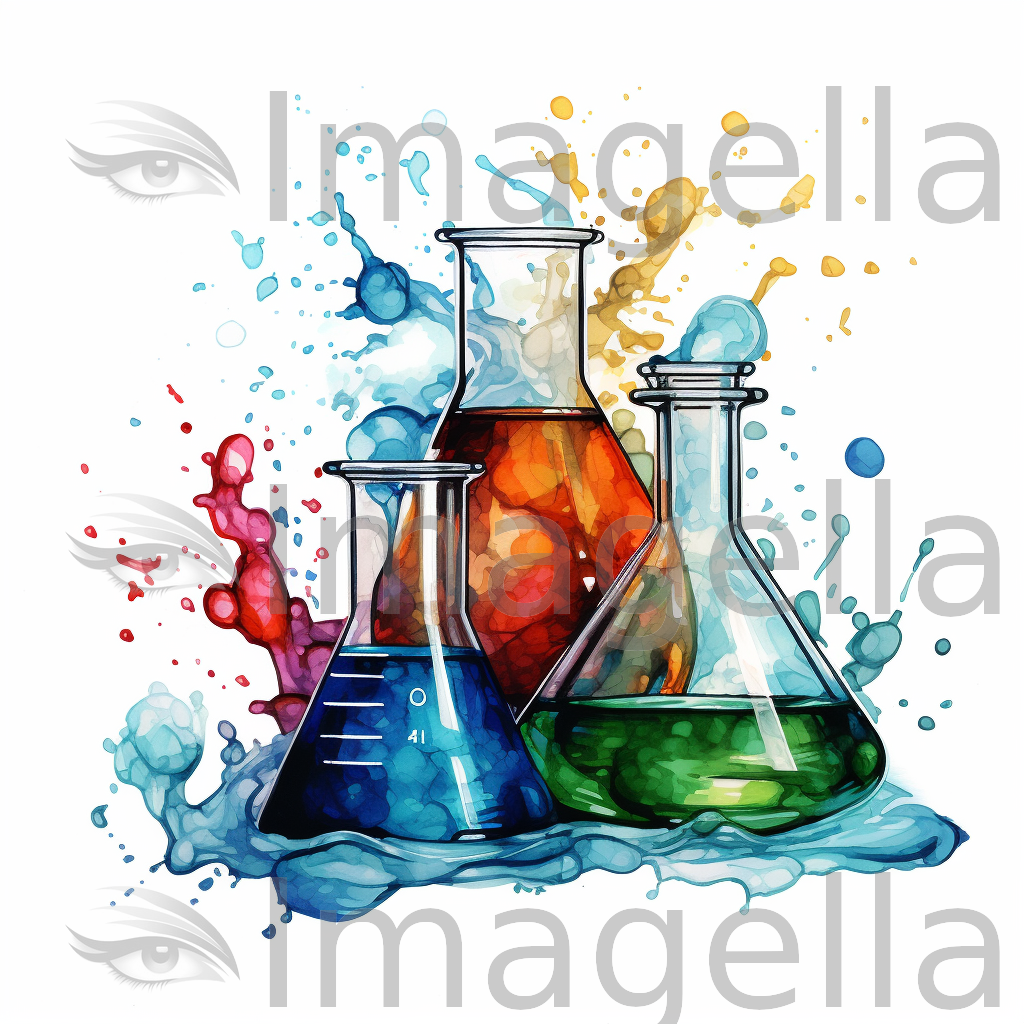 Chemistry Clipart in Oil Painting Style: 4K Vector & SVG