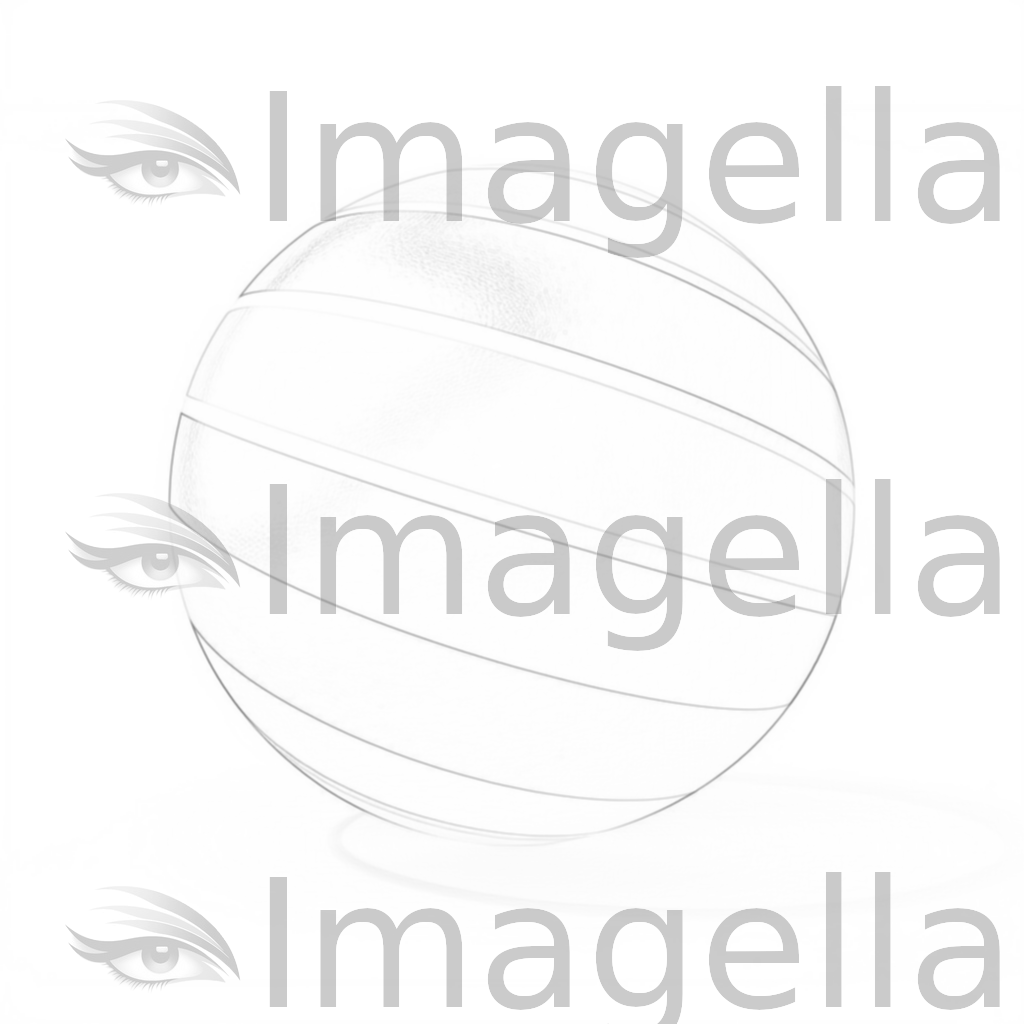 4K Beach Ball Clipart in Minimalist Art Style: Vector & SVG