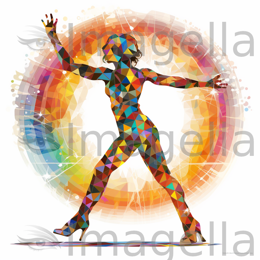 Disco Clipart in Oil Painting Style: 4K & Vector