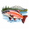 4K Salmon Clipart in Oil Painting Style: Vector & SVG