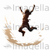 Jumping Clipart in Chiaroscuro Art Style: 4K Vector Clipart