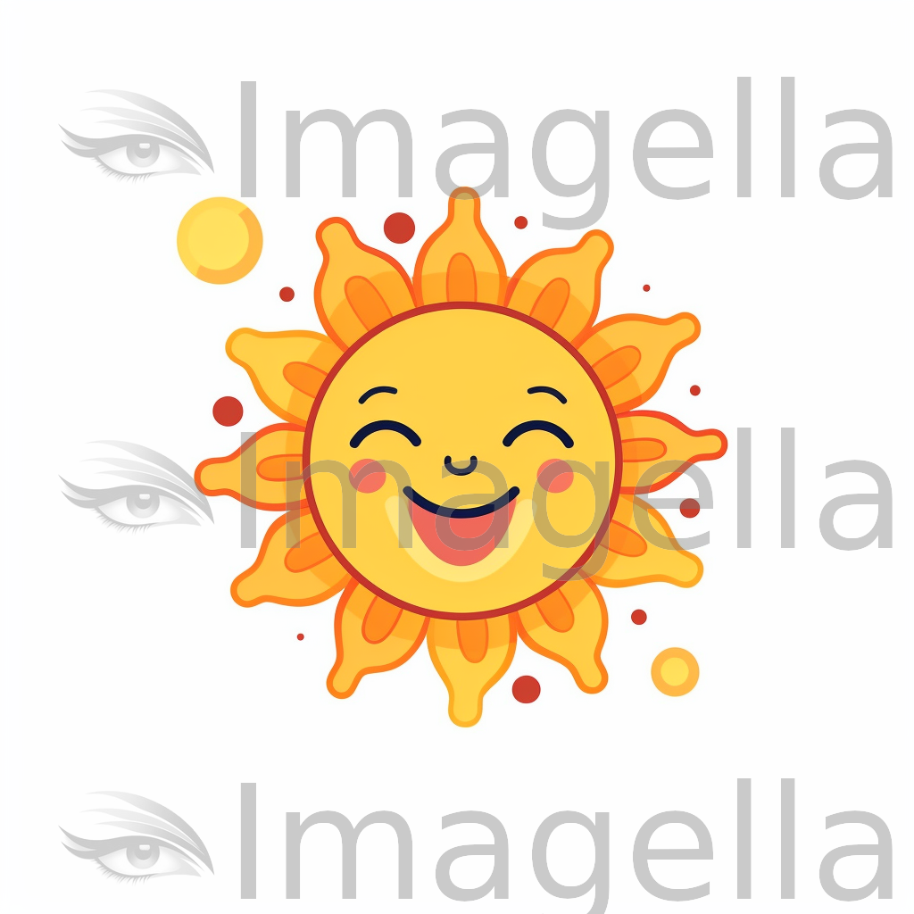 Sunshine Clipart in Minimalist Art Style: 4K Vector & SVG