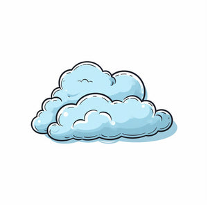 4K Cloud Clipart in Minimalist Art Style: Vector & SVG