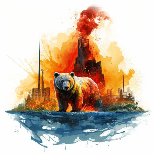 High-Res 4K Global Warming Clipart in Oil Painting Style