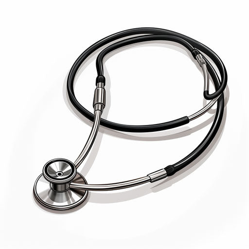 Chiaroscuro Art Style Stethoscope Clipart: 4K Vector Art