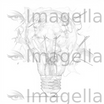 Lightbulb Clipart in Impressionistic Art Style: 4K Vector Clipart