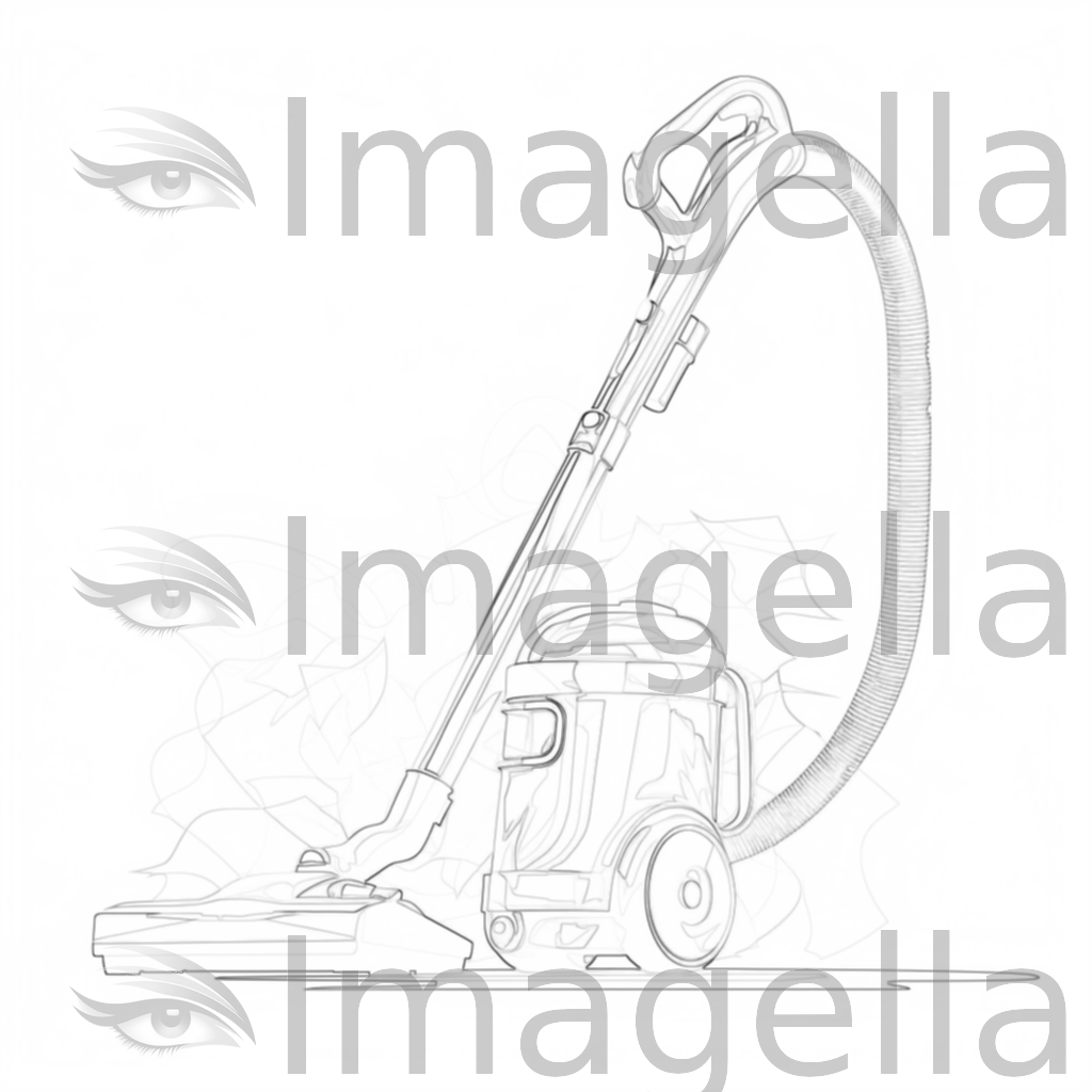 Vacuum Clipart in Impressionistic Art Style: 4K Vector Clipart