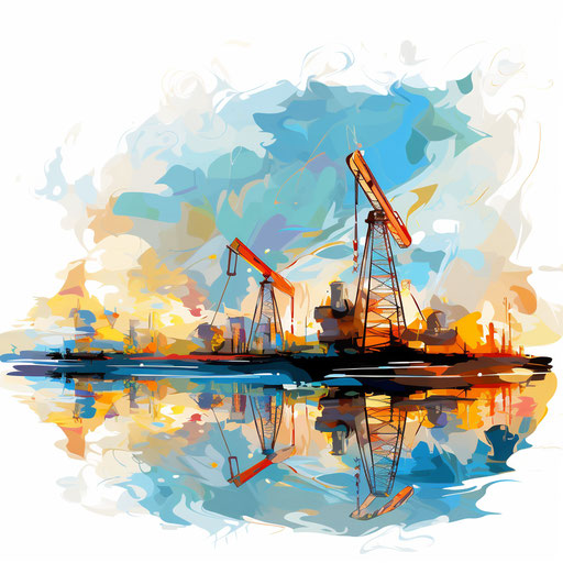 4K Oil Clipart in Impressionistic Art Style: Vector & SVG