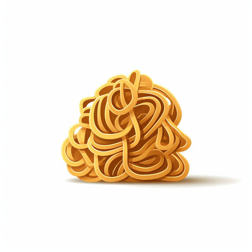 Noodles Graphics in Minimalist Art Style: 4K & Vector