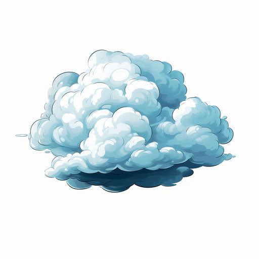 4K Vector Cloud Clipart in Chiaroscuro Art Style