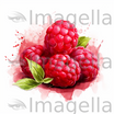 Raspberry Clipart in Impressionistic Art Style: 4K Vector & SVG