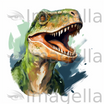 4K Vector Dino Clipart in Oil Painting Style
