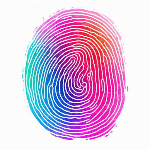 Fingerprint Clipart in Oil Painting Style Graphics: High-Res 4K & Vector