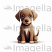 4K Puppy Clipart in Minimalist Art Style: Vector & SVG